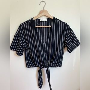 Never worn button up crop top